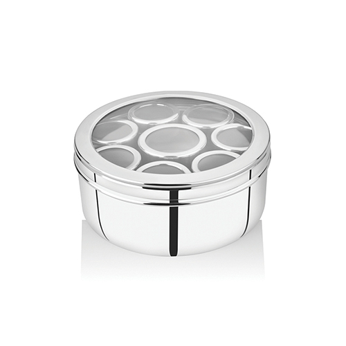 Extra Deep See Thru Masala Dabba (8dabba + 8spoon)