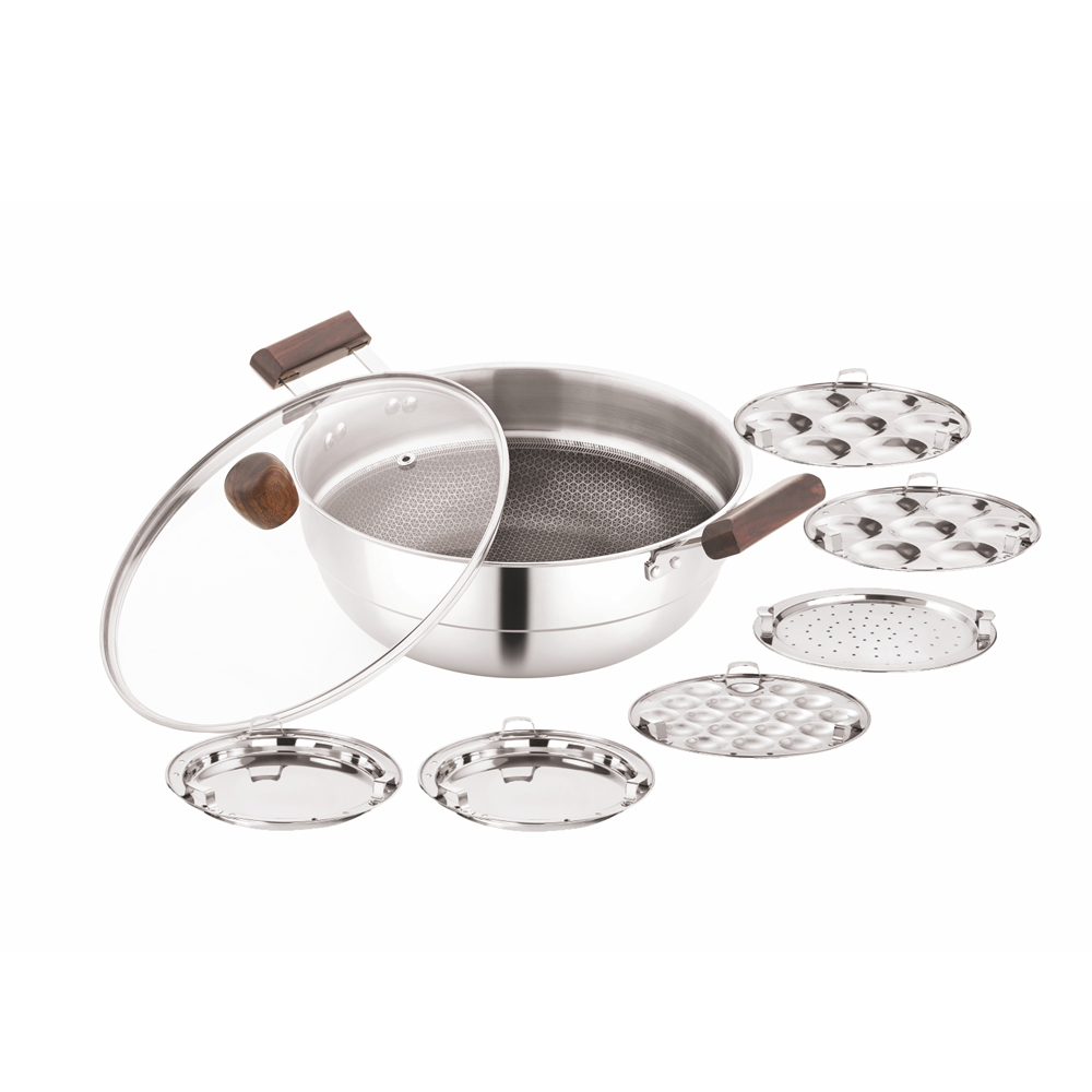 Maxfresh Triply Multi Kadai Wooden Handle (Pro Series)