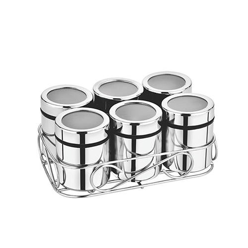 Maxfresh Wire Rectangle Masala Dabba (6dabba + 6 spoon)