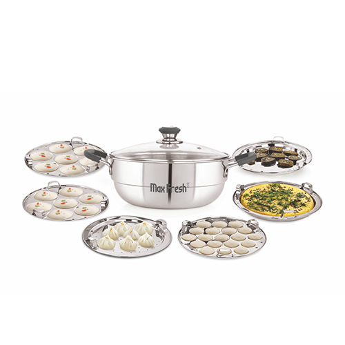 Maxfresh Triply Multi Kadai with Glass Lid